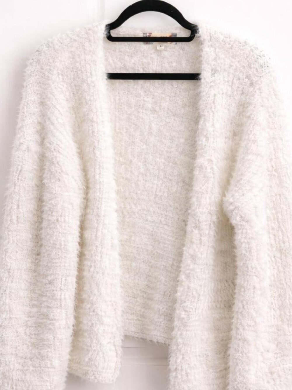 Pink Rose Women's White and Cream Cardigan